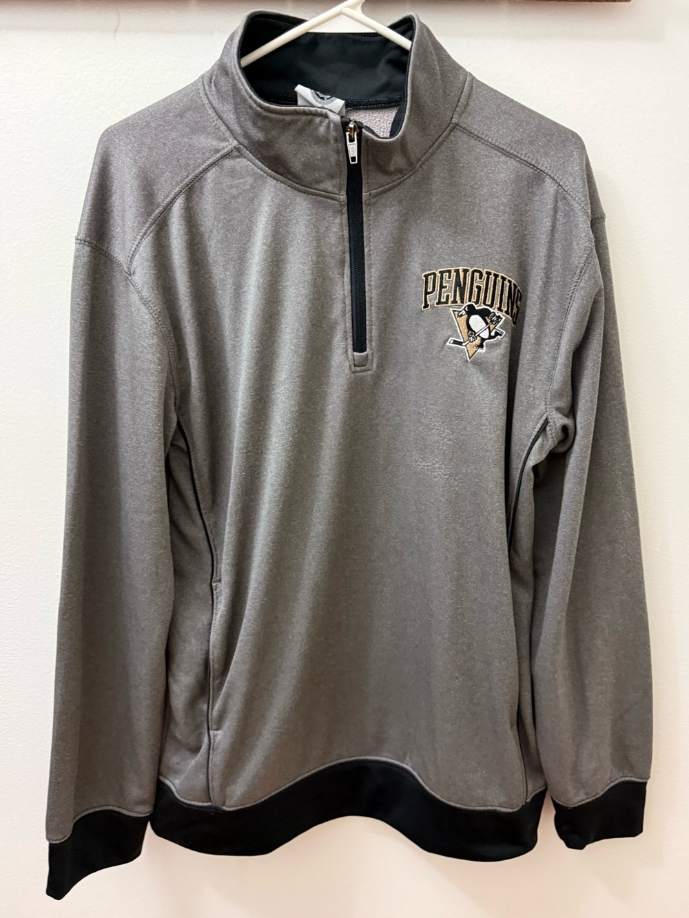 Pittsburgh Penguins Gray Quarter-Zip Pullover